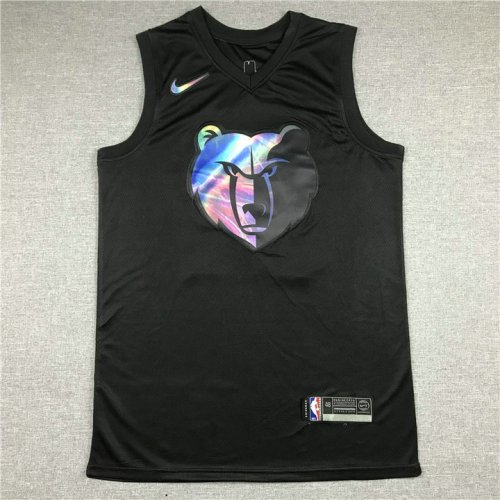 NBA 12 Morant Grizzlies Rainbow Edition Maillot noir